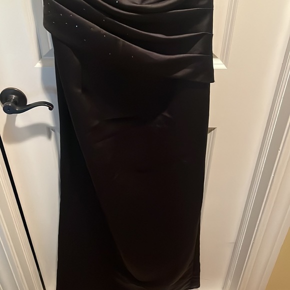 New with tags long black strapless dress size 8 - Picture 5 of 5